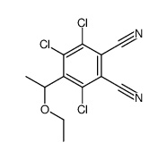 3,4,6-trichloro-5-(1-ethoxyethyl)benzene-1,2-dicarbonitrile结构式