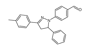 4-(5-phenyl-3-p-tolyl-4,5-dihydro-pyrazol-1-yl)-benzaldehyde结构式
