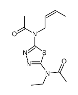 N-[5-[acetyl(but-2-enyl)amino]-1,3,4-thiadiazol-2-yl]-N-ethylacetamide结构式