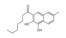 1-(3,4-dihydroxy-7-methylnaphthalen-2-yl)heptan-1-one结构式