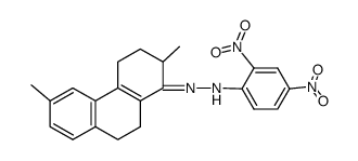 N-[2,6-Dimethyl-3,4,9,10-tetrahydro-2H-phenanthren-(1Z)-ylidene]-N'-(2,4-dinitro-phenyl)-hydrazine Structure