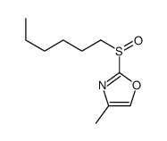 2-hexylsulfinyl-4-methyl-1,3-oxazole结构式
