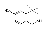 4,4-dimethyl-2,3-dihydro-1H-isoquinolin-6-ol Structure