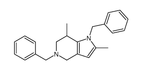 1,5-dibenzyl-2,7-dimethyl-4,5,6,7-tetrahydro-1H-pyrrolo[3,2-c]pyridine结构式