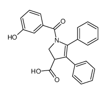 1-(3-hydroxy-benzoyl)-4,5-diphenyl-2,3-dihydro-pyrrole-3-carboxylic acid Structure