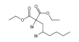 diethyl 2-bromo-2-(2-bromohexyl)propanedioate Structure