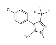 4-(4-chlorophenyl)-2-methyl-5-(trifluoromethyl)pyrazol-3-amine结构式