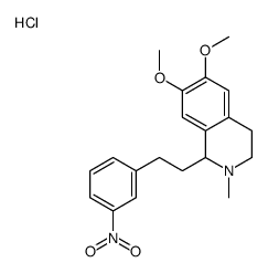 6,7-dimethoxy-2-methyl-1-[2-(3-nitrophenyl)ethyl]-1,2,3,4-tetrahydroisoquinolin-2-ium,chloride Structure