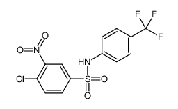 4-chloro-3-nitro-N-[4-(trifluoromethyl)phenyl]benzenesulfonamide结构式