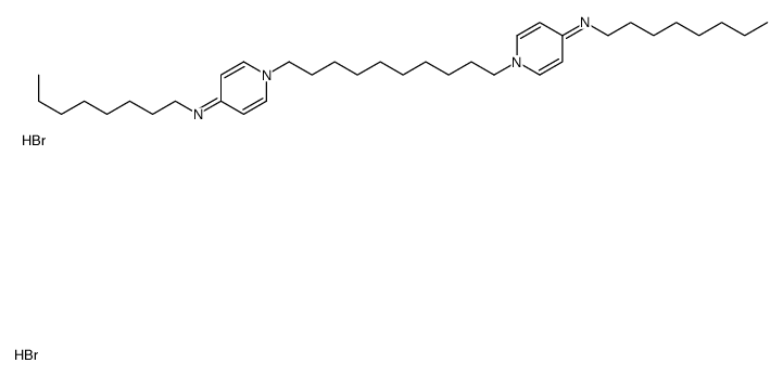 N-octyl-1-[10-[4-(octylamino)pyridin-1-ium-1-yl]decyl]pyridin-1-ium-4-amine,dibromide Structure