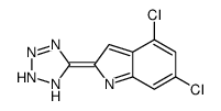 4,6-dichloro-2-(1,2-dihydrotetrazol-5-ylidene)indole Structure