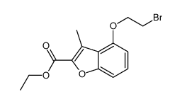 ethyl 4-(2-bromoethoxy)-3-methyl-1-benzofuran-2-carboxylate结构式