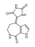 4-[5-Oxo-2-thioxo-imidazolidin-(4Z)-ylidene]-4,5,6,7-tetrahydro-1H-pyrrolo[2,3-c]azepin-8-one结构式