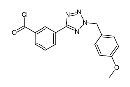 3-[2-[(4-methoxyphenyl)methyl]tetrazol-5-yl]benzoyl chloride Structure