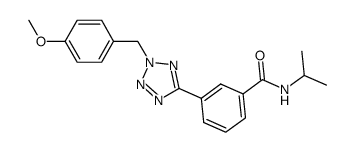 N-isopropyl-3-[2-(4-methoxy-benzyl)-2H-tetrazol-5-yl]-benzamide结构式