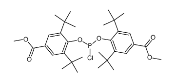 Bis-(2,6-di-tert-butyl-4-carbomethoxy phenyl)-phosphorochloridite Structure