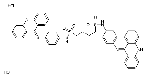 N,N'-bis[4-(acridin-10-ium-9-ylamino)phenyl]butane-1,4-disulfonamide,dichloride结构式