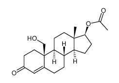 17β,19-dihydroxyandrost-4-en-3-one 17-acetate结构式