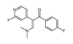 3-(dimethylamino)-1-(4 fluorophenyl)-2-(2-fluoropyridin-4-yl)prop-2-en-1-one Structure