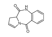 5,10,11,11a-tetrahydropyrrolo[2,1-c][1,4]benzodiazepin-5,11-dione结构式