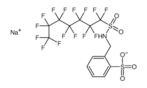 sodium ar-[[[(pentadecafluoroheptyl)sulphonyl]amino]methyl]benzenesulphonate结构式