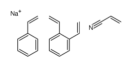 sodium,1,2-bis(ethenyl)benzene,prop-2-enenitrile,styrene picture