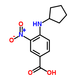 4-(Cyclopentylamino)-3-nitrobenzoic acid Structure