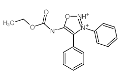 ethyl N-(3,4-diphenyl-1-oxa-2-aza-3-azoniacyclopenta-2,4-dien-5-yl)carbamate结构式