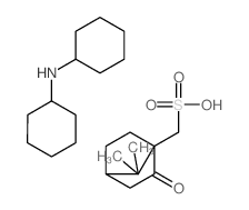 N-cyclohexylcyclohexanamine; (7,7-dimethyl-2-oxo-norbornan-1-yl)methanesulfonic acid结构式