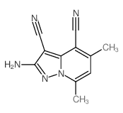 Pyrazolo[1,5-a]pyridine-3,4-dicarbonitrile,2-amino-5,7-dimethyl-结构式