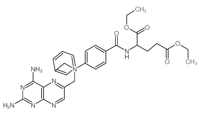 diethyl 2-[[4-[benzyl-[(2,4-diaminopteridin-6-yl)methyl]amino]benzoyl]amino]pentanedioate structure