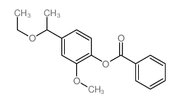 [4-(1-ethoxyethyl)-2-methoxy-phenyl] benzoate结构式