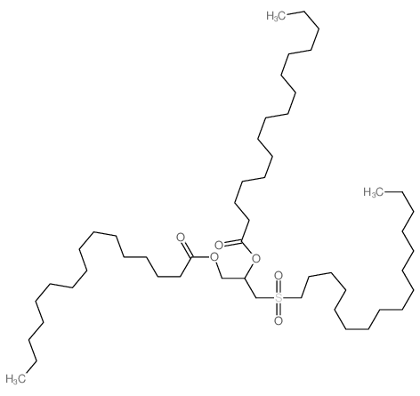 (2-hexadecanoyloxy-3-hexadecylsulfonyl-propyl) hexadecanoate Structure