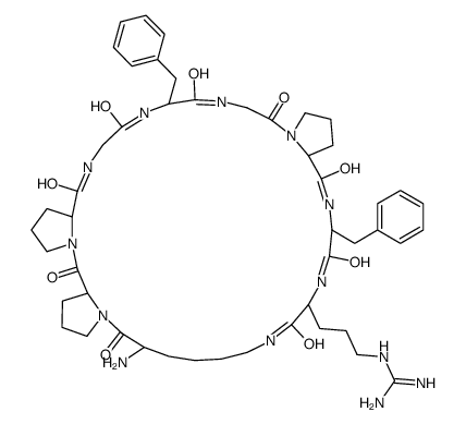bradykinin, cyclo (N-(epsilon-1)-Lys(1)-Gly(6))- structure