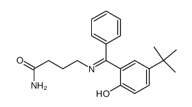 4-{[1-(5-tert-Butyl-2-hydroxy-phenyl)-1-phenyl-meth-(Z)-ylidene]-amino}-butyramide Structure