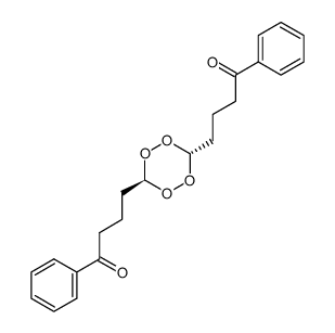 trans-3,6-bis(3-benzoylpropyl)-1,2,4,5-tetroxane Structure