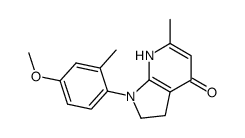 6-methyl-1-[2-methyl-4-(methyloxy)phenyl]-1,2,3,7-tetrahydro-4H-pyrrolo[2,3-b]pyridin-4-one结构式