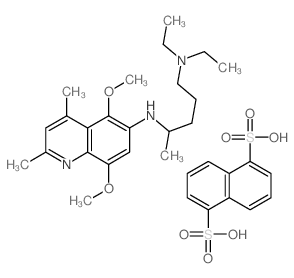 6((-4-(DIETHYLAMINO)-1-METHYLBUTYL))-5,8-DIMETHOXY-2,4-DIMETHYLQUINOLINE-1,5-NAPHTHALENE DISULFONATE picture