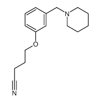 4-[3-(piperidin-1-ylmethyl)phenoxy]butanenitrile Structure