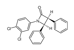 (3S,4S)-1-(3,4-dichlorophenyl)-3,4-diphenylazetidin-2-one Structure