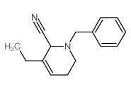 1-benzyl-3-ethyl-5,6-dihydro-2H-pyridine-2-carbonitrile结构式