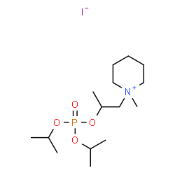 1-(2-dipropan-2-yloxyphosphoryloxypropyl)-1-methyl-3,4,5,6-tetrahydro- 2H-pyridine iodide结构式
