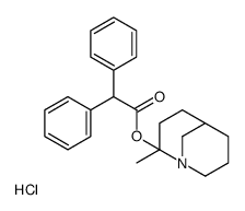 (2-methyl-1-azoniabicyclo[3.3.1]nonan-2-yl) 2,2-diphenylacetate,chloride Structure