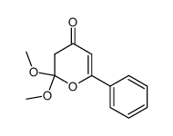 2,2-dimethoxy-6-phenyl-2,3-dihydro-4H-pyran-4-one Structure