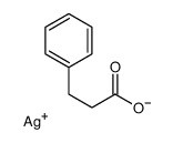 Benzenepropanoic acid silver(I) salt structure