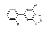 4-chloro-2-(2-fluoro-phenyl)-thieno[2,3-d]pyrimidine结构式