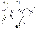 5,6,7,7a,8,9-Hexahydro-3,4,8-trihydroxy-6,6,8-trimethylazuleno[5,6-c]furan-1(3H)-one structure