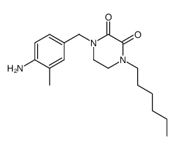 1-(4-amino-3-methyl)benzyl-4-n-hexyl-2,3-dioxopiperazine Structure