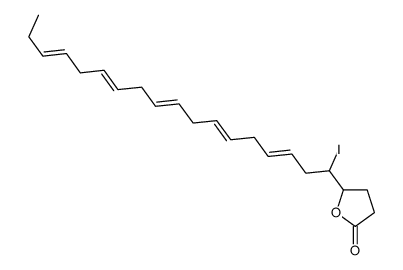 5-iodo-4-hydroxy-7,10,13,16,19-docosapentaenoic acid gamma-lactone structure