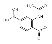 3-Acetamido-4-nitrophenylboronic acid structure